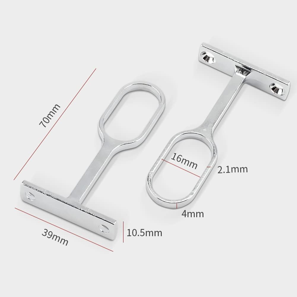 Support Tube Oval pour Dressing et Armoires (2 pièces)