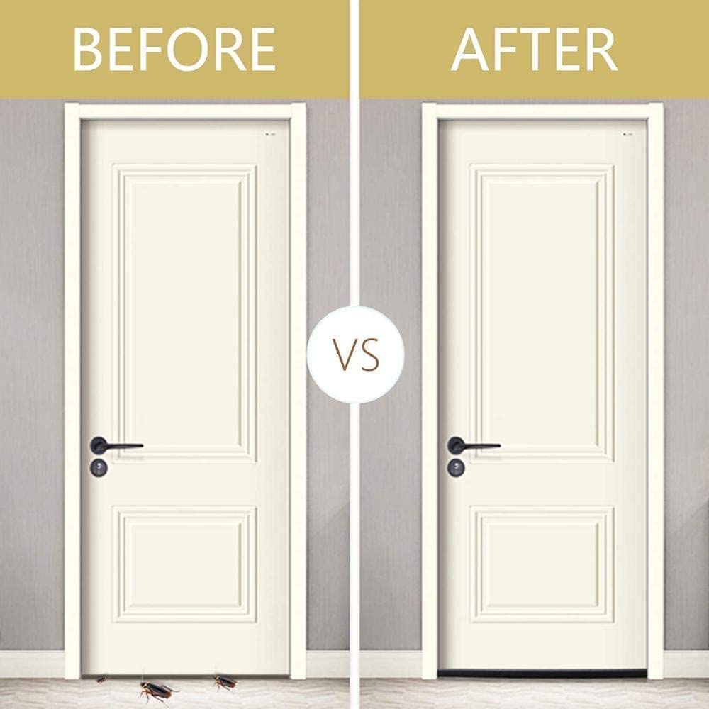 Bas de Porte Double Stop Noir 95cm - Bourrelet Isolation Thermique Acoustique