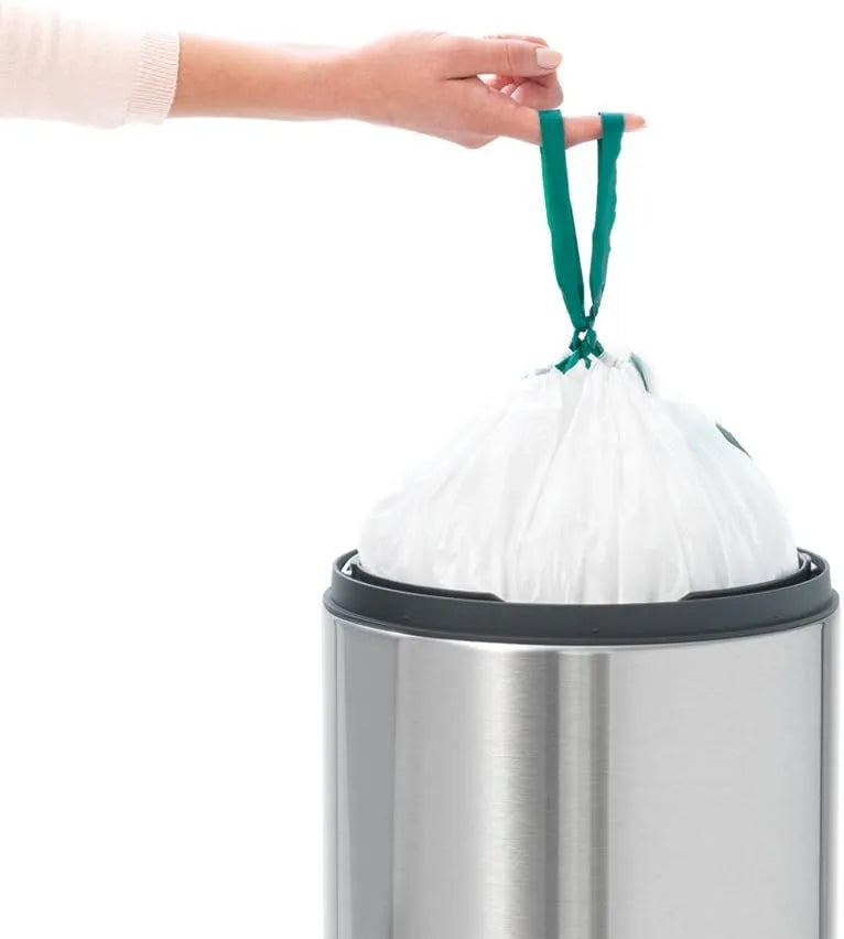 Poubelle de bureau à couvercle basculant - Chromé - 40lt - SQES