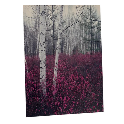 Tableau Foret Mauve 50x70cm imprimé sur Toile Textile Haute qualité