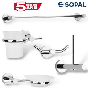 Ensemble 5 accessoires salle de bain yasmin sopal - SQES