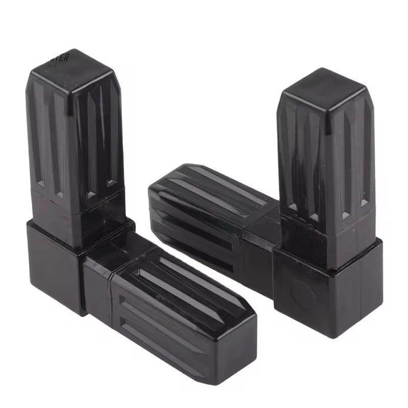 Connecteur de tube carrée 25mm 2 voies Noir - Lot 12pcs - SQES