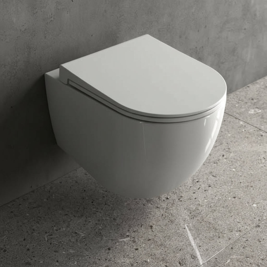 Cuvette Suspendu  Sans Bride avec Abattant Soft Close Réf 5751