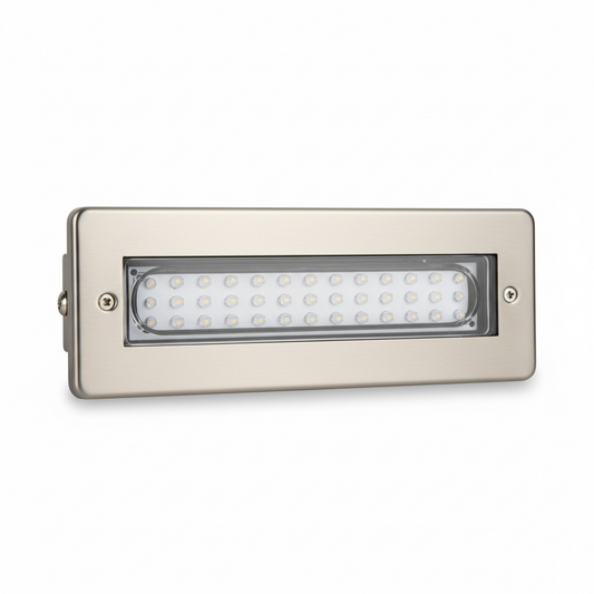 Lampe Escalier LED Encastrée Inox Blanc Chaud