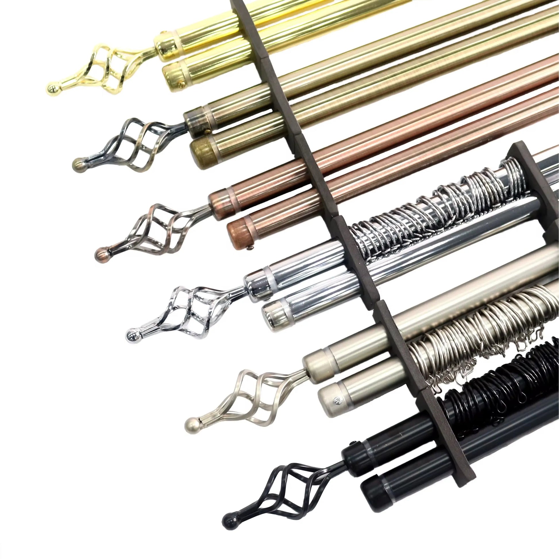 Tringle Extensible pour Rideau en Acier – Ø25 mm - Chrome - SQES
