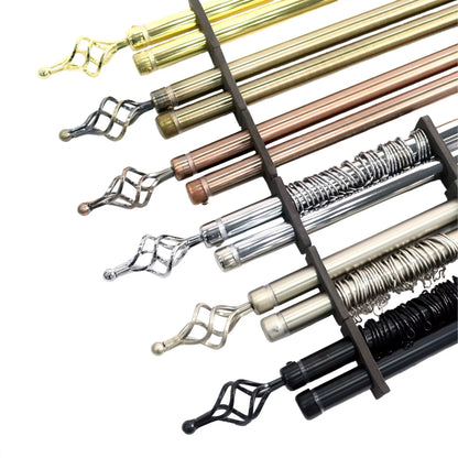 Tringle Extensible pour Rideau en Acier – Ø25 mm - Chrome - SQES