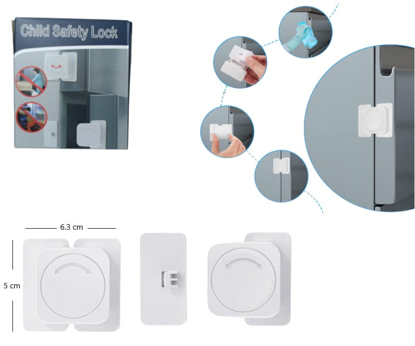 Bloque Porte et Tiroir Sécurité Enfant - Verrous de Sécurité pour Placard, Frigo, Fenêtre, Armoire