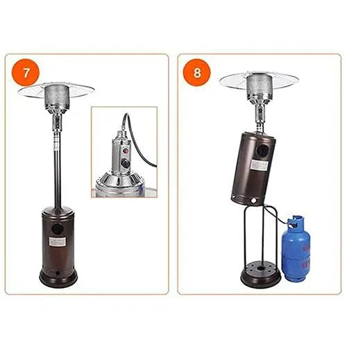 Chauffage de terrasse patio au gaz extérieur 12,5kw - 2,20m - SQES