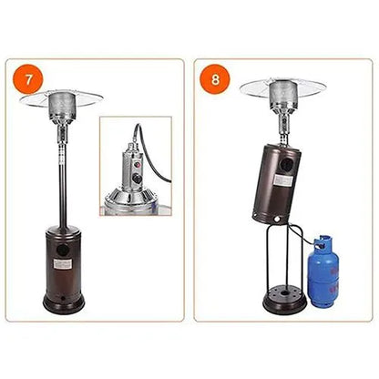 Chauffage de terrasse patio au gaz extérieur 12,5kw - 2,20m - SQES
