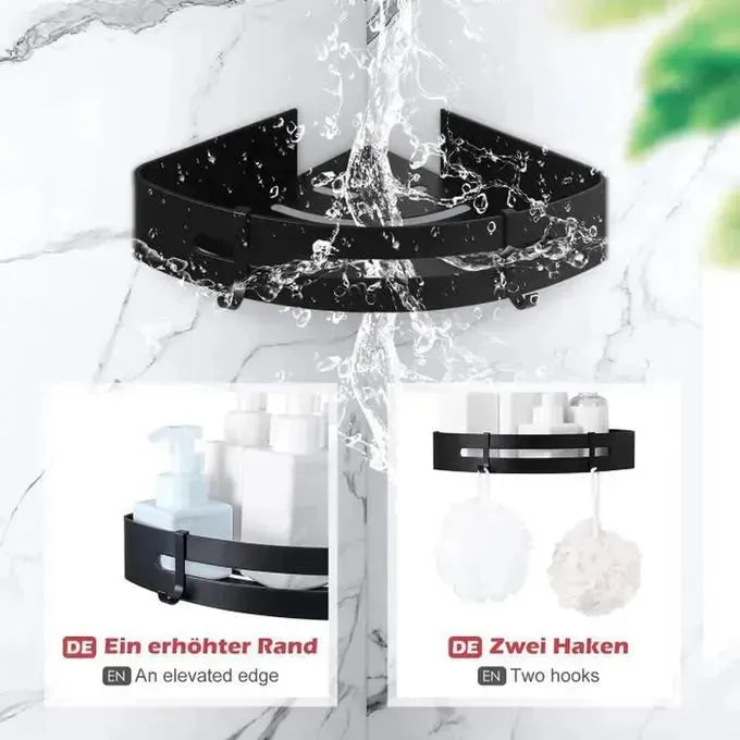 Etagère de Rangement pour salle de bain - 2pcs - Etagère d'angle - SQES
