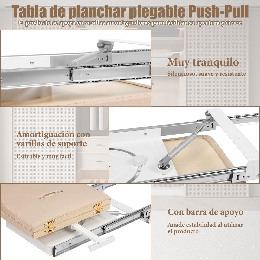 Table à Repasser Encastrée Escamotable pour Meuble – Coulissante et Rabattable