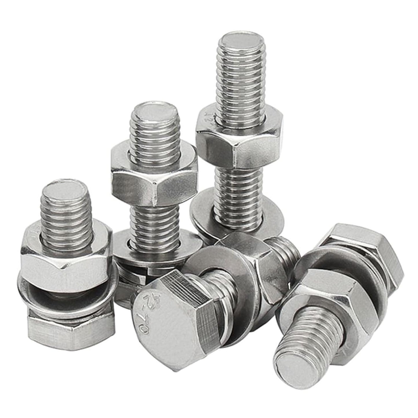 12 Combinaison de boulon, écrou, rondelle plat