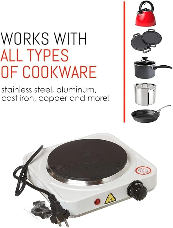 Plaque chauffante ,Cuisinière électrique 1000 W - SQES
