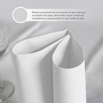 80 Serviettes blanches en papier - Petits et individuels - 14 x 14 cm Pliés - Serviettes de table - SQES