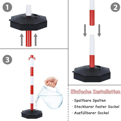 Poteau de signalisation - délimitation chaînes barrière de parking - 90 cm - SQES