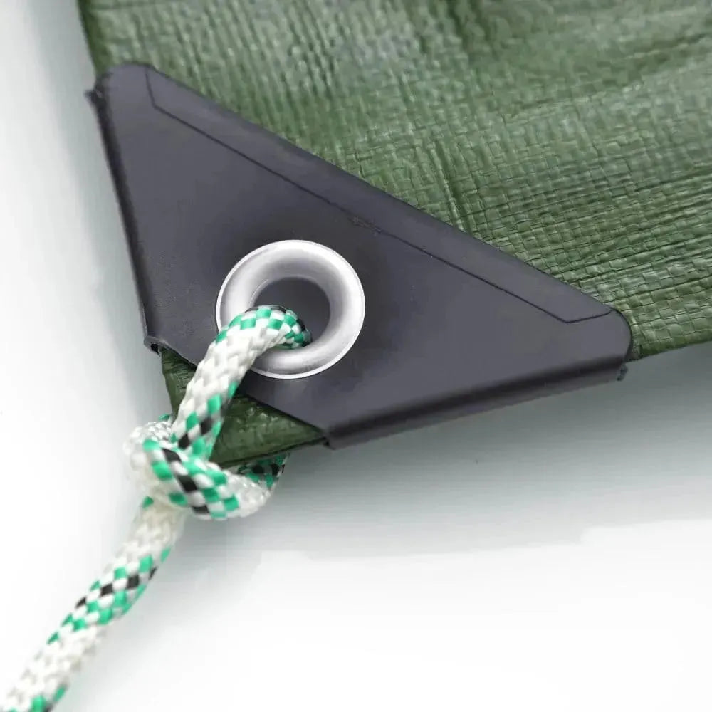 Bache vert de Protection Multiusages 4Mx6M , Imperméable avec Anneau - SQES