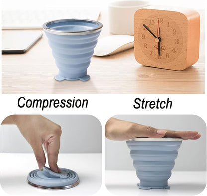 Tasse de Voyage Pliable de qualité Alimentaire Pratique 270 Ml