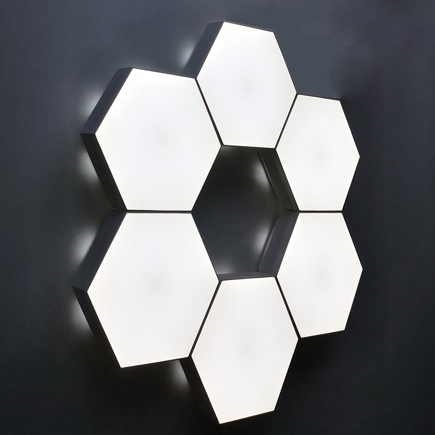 Lot de 6 Lampes LED Hexagonales Murales Modulables avec Télécommande - Éclairage Décoratif Sans Fil