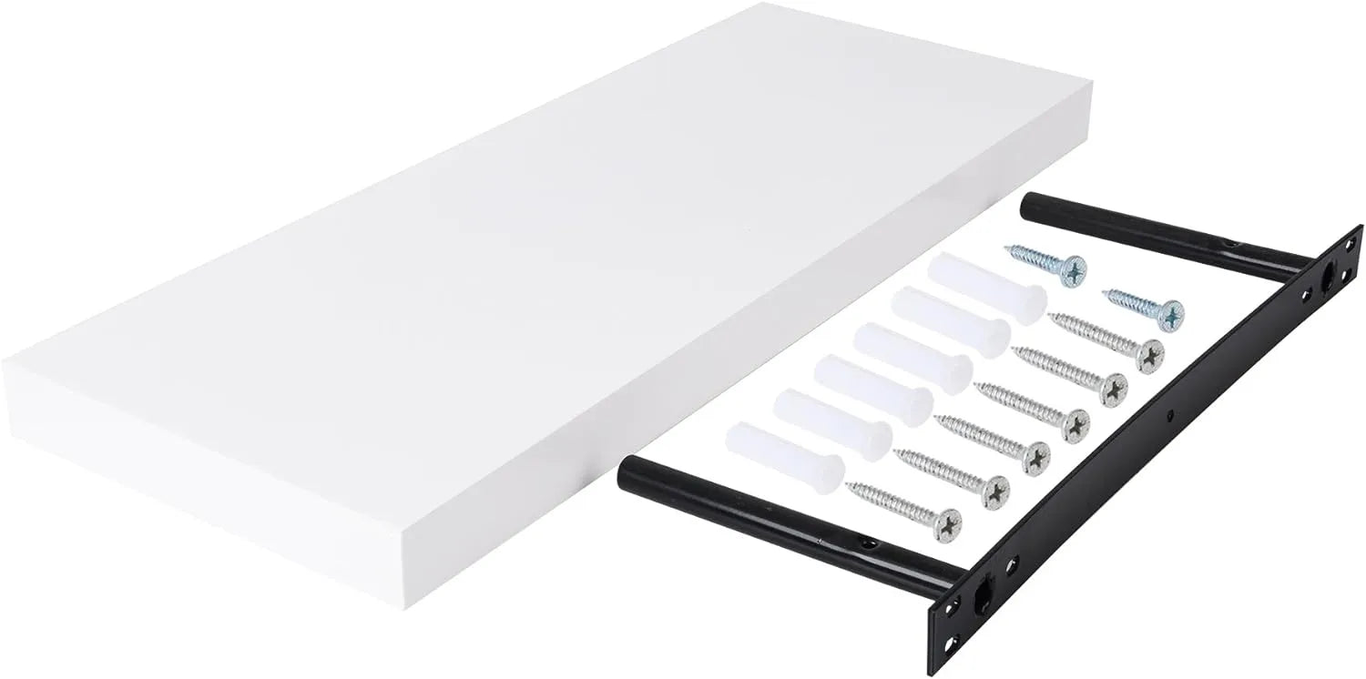 Étagère Murale à fixations invisibles - Tablette flottante BLANC - SQES