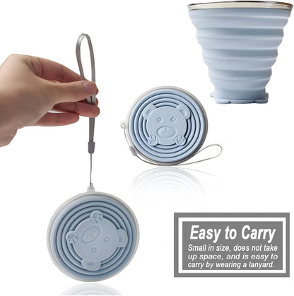 Tasse de Voyage Pliable de qualité Alimentaire Pratique 270 Ml