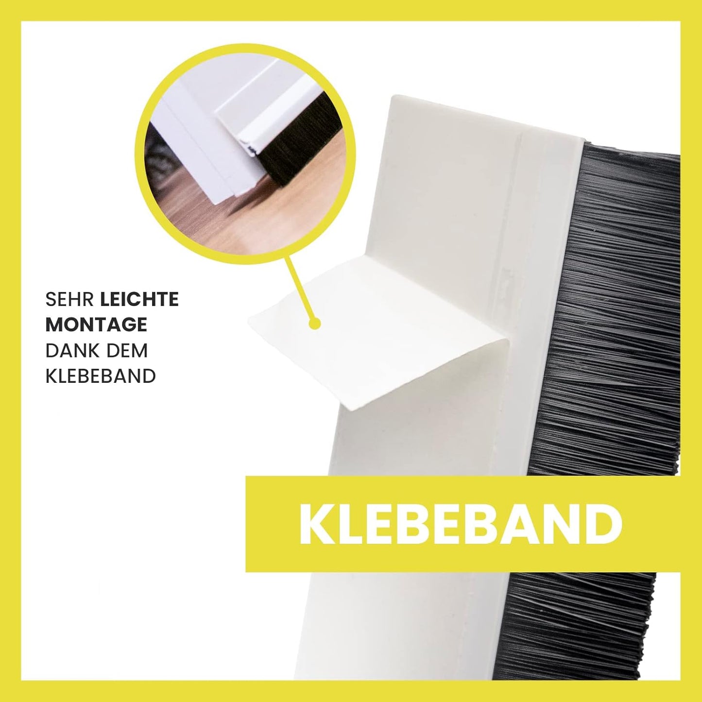 GEKO Joint brosse de porte auto-adhésif Marron