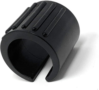 Embout clips noir 18mm - 20 Patins de serrage pour tubes ronds en plastique - SQES