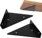 Lot de 2 Support d'étagère triangulaires en acier noir - SQES