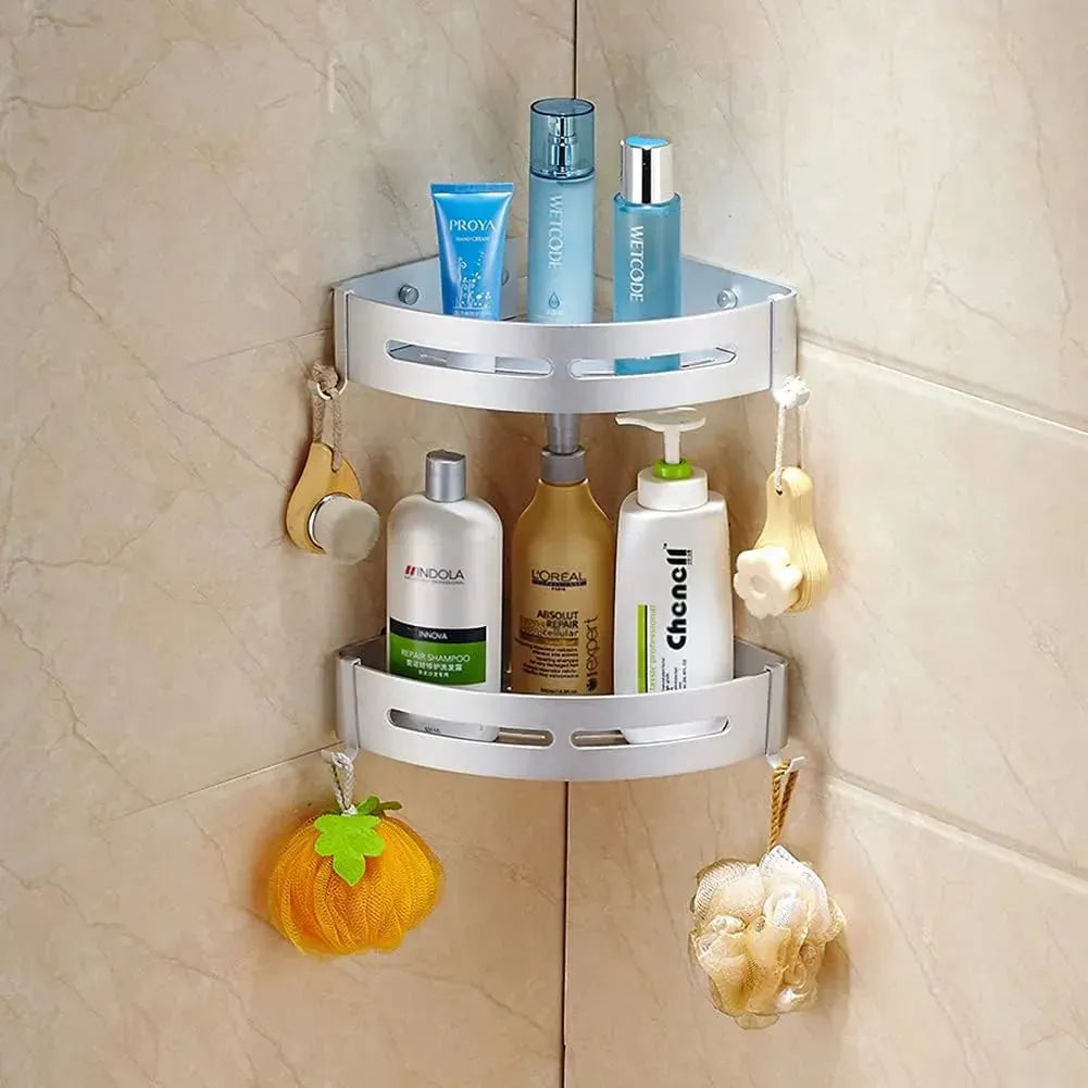 Etagère de Rangement pour salle de bain - 2pcs - Etagère d'angle - SQES