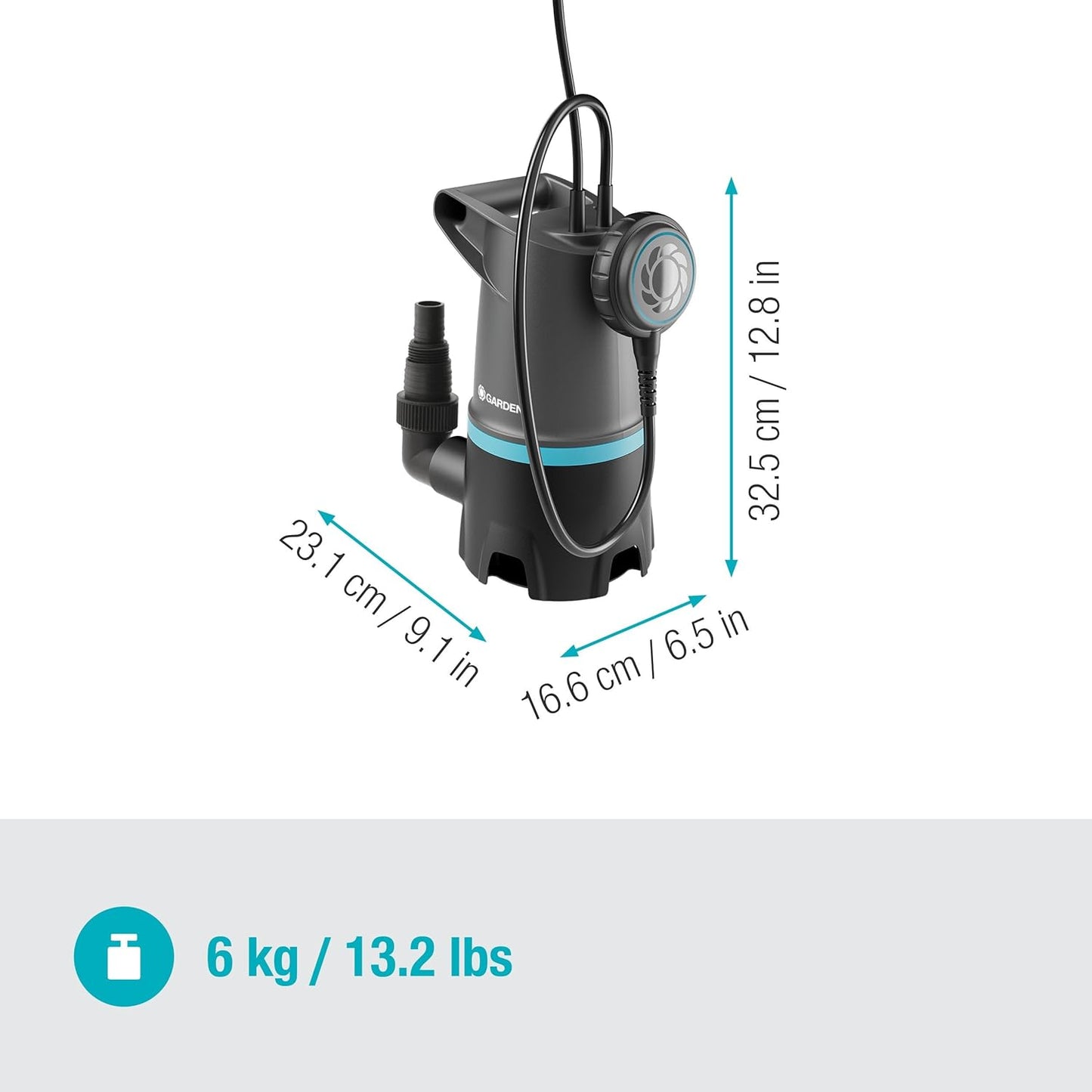 Pompe d'Évacuation pour Eaux Claires 20000 Basic GARDENA