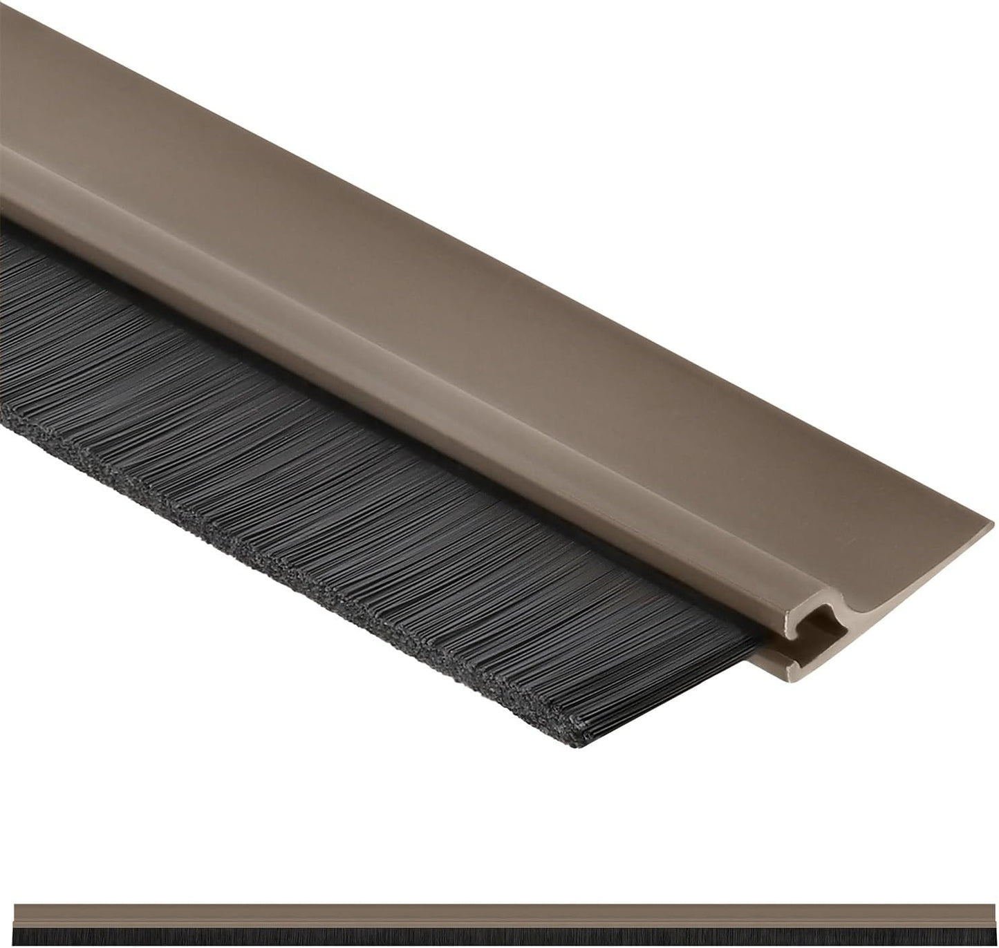 GEKO Joint brosse de porte auto-adhésif Marron