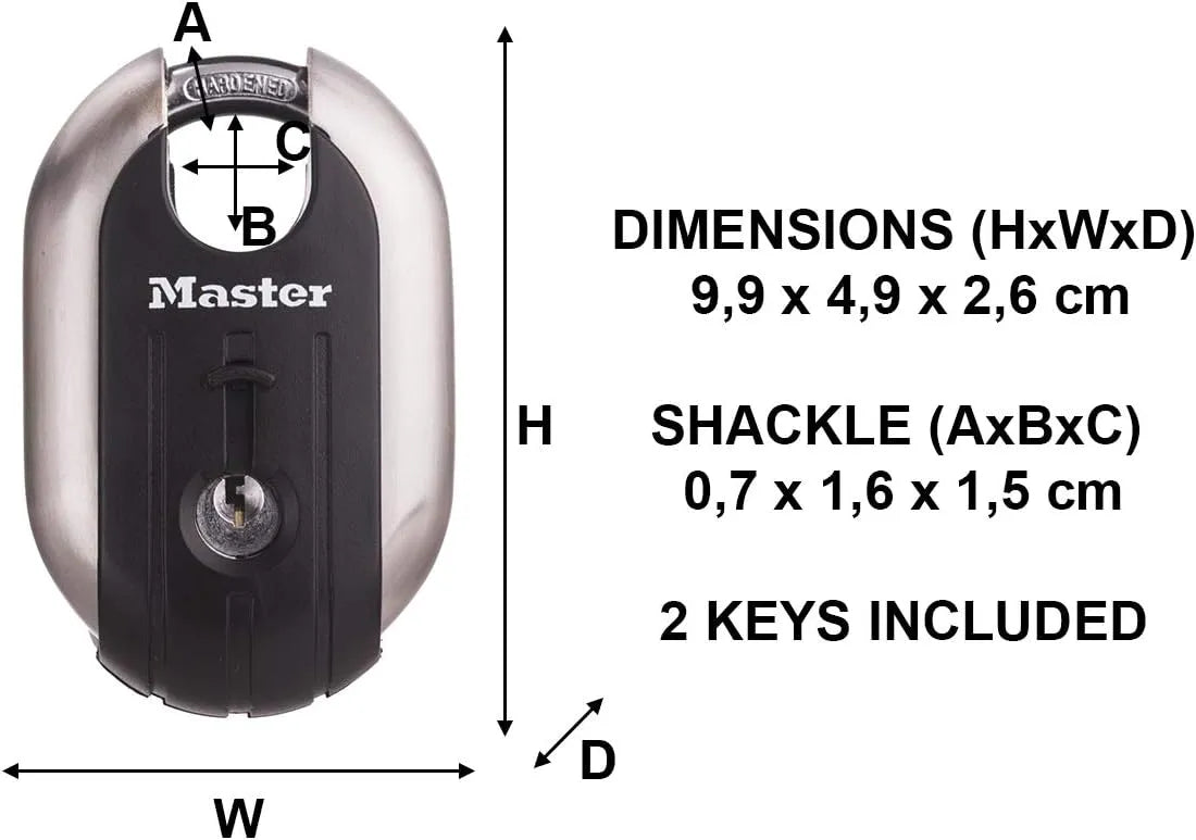 Cadenas Master Lock 189EURD en acier inoxydable - SQES