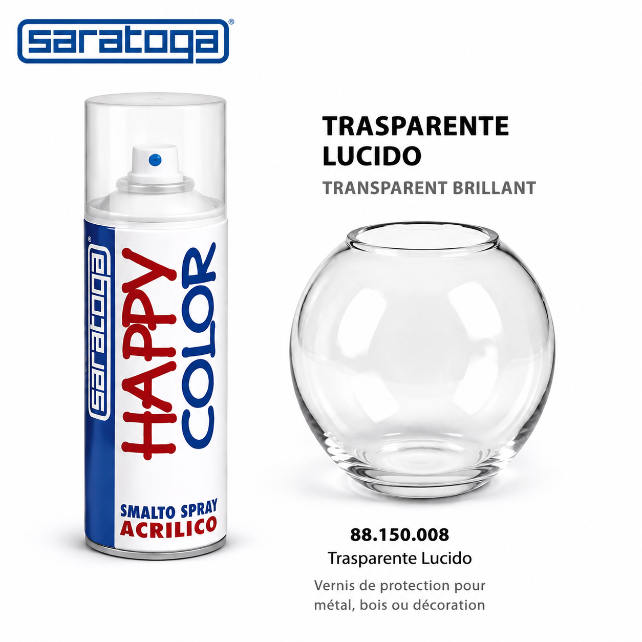 Spray Transparent Brillant 400ml Saratoga – Meilleur qualité prix en Tunisie