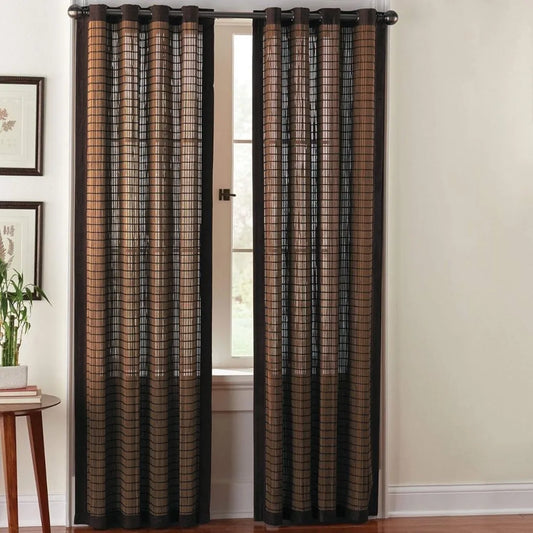 Rideau en Bambou Suspendu - Store de séparation - 120CM X 180CM Marron foncé - SQES