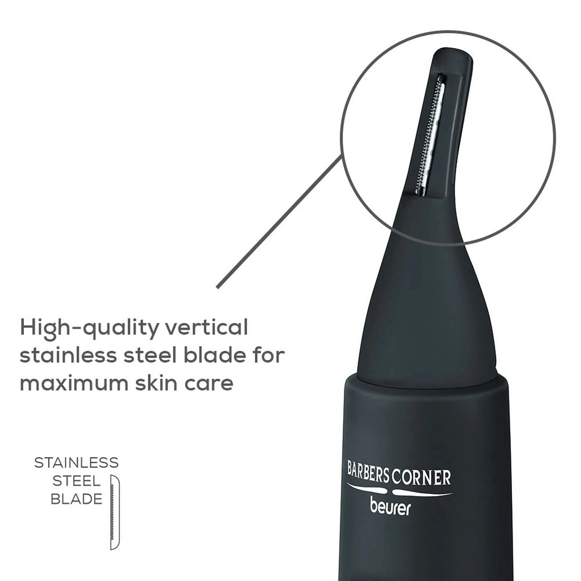 Tondeuse de précision nez & oreille en acier inoxydable - SQES