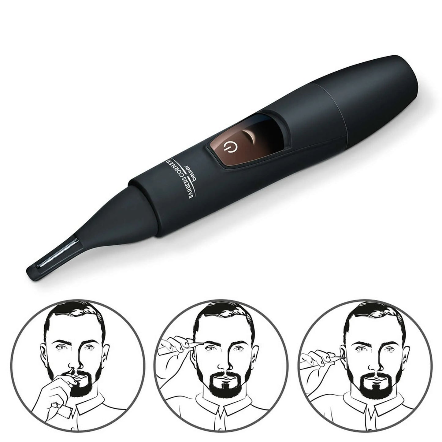 Tondeuse de précision nez & oreille en acier inoxydable - SQES