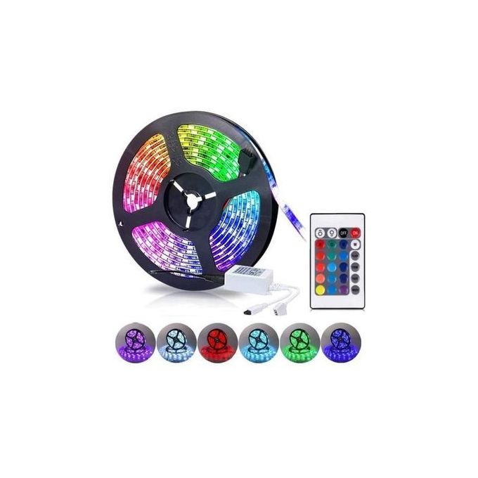 Kit Ruban LED RGB 5m, smd2835, 4 couleurs, avec télécommande - SQES