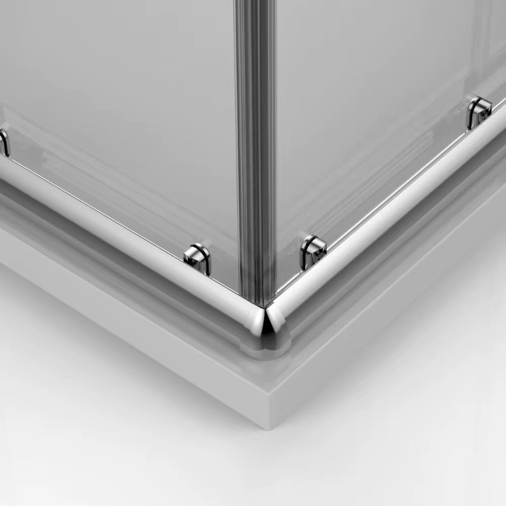 Cabine de douche carré 90/90/190 chromé