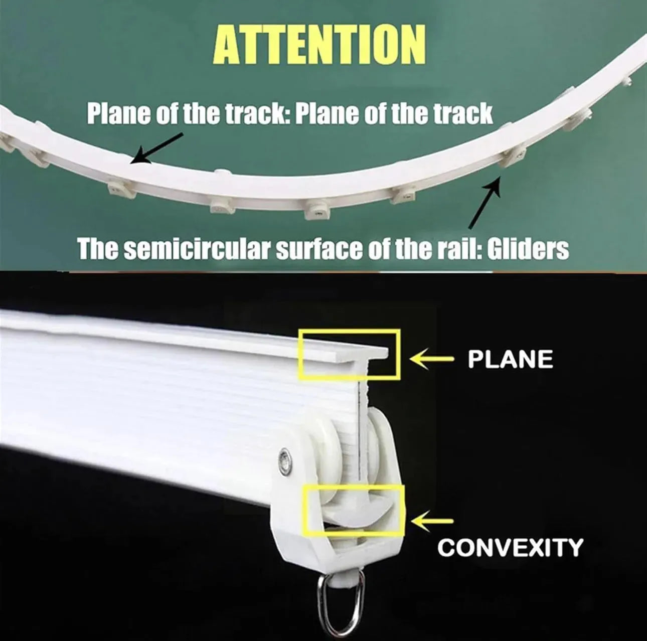 Rail rideau flexible et pliable à fixation plafond - 5m - SQES