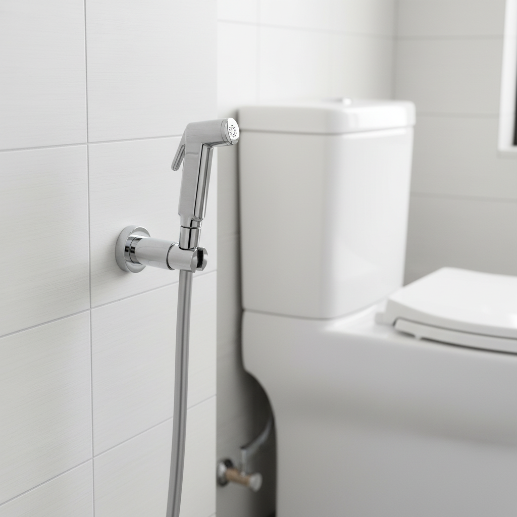 Kit Douchette Toilette Chromée SOPAL avec Shut Off et Support Mural