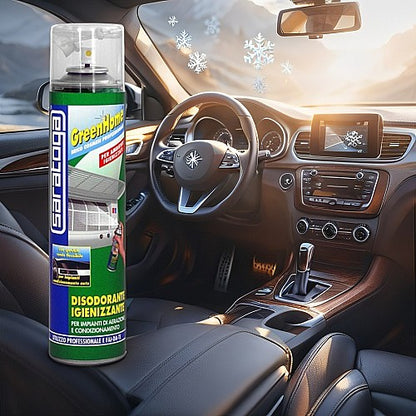 Purificateur air voiture 400ml – Spray désodorisant et antibactérien climatisation SARATOGA