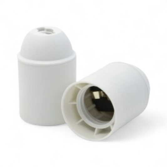 Douille Lisse E27 Blanche - Support Ampoule Standard