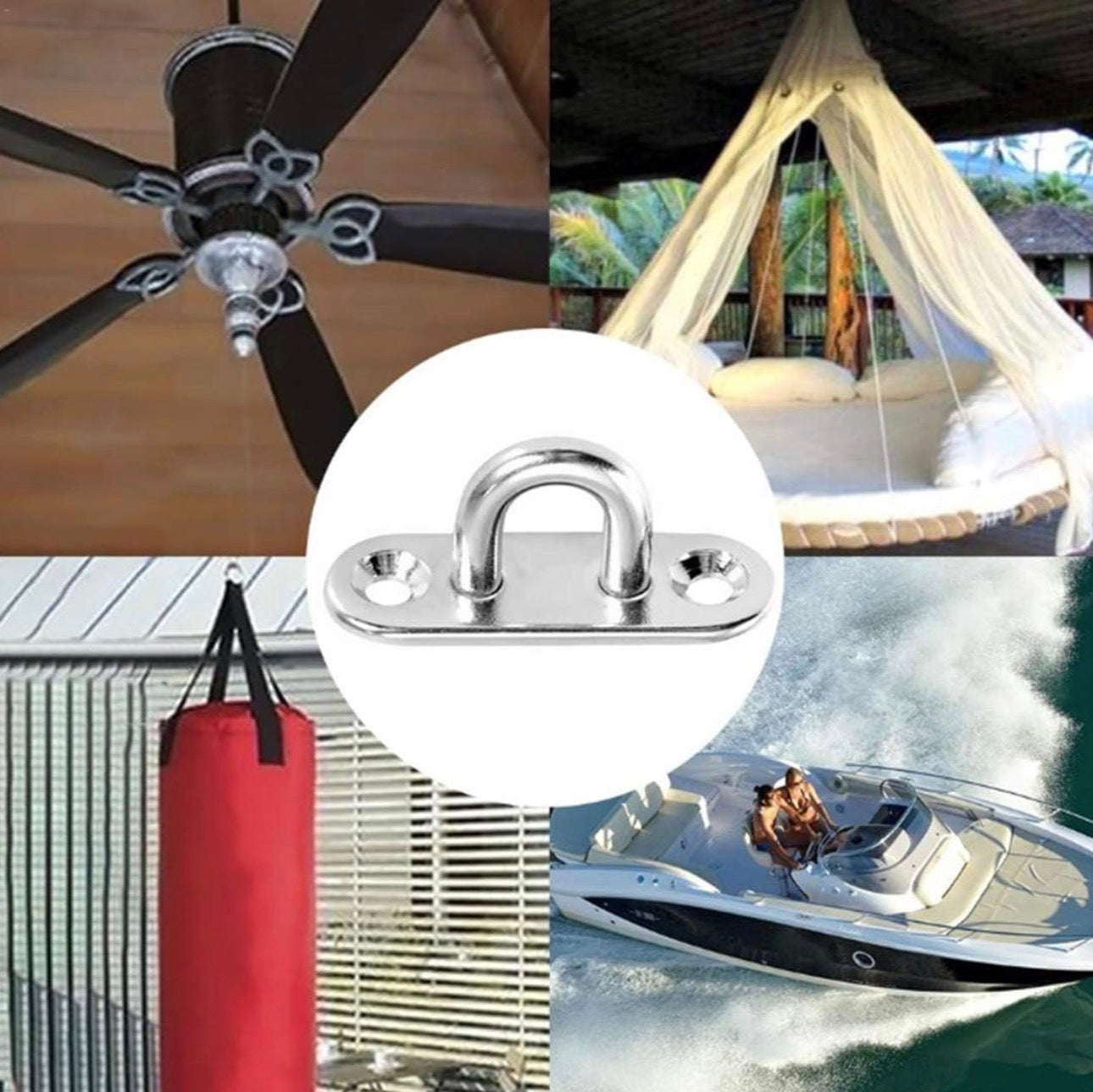Anneau de Fixation Mural Inox – Suspension & Arrimage