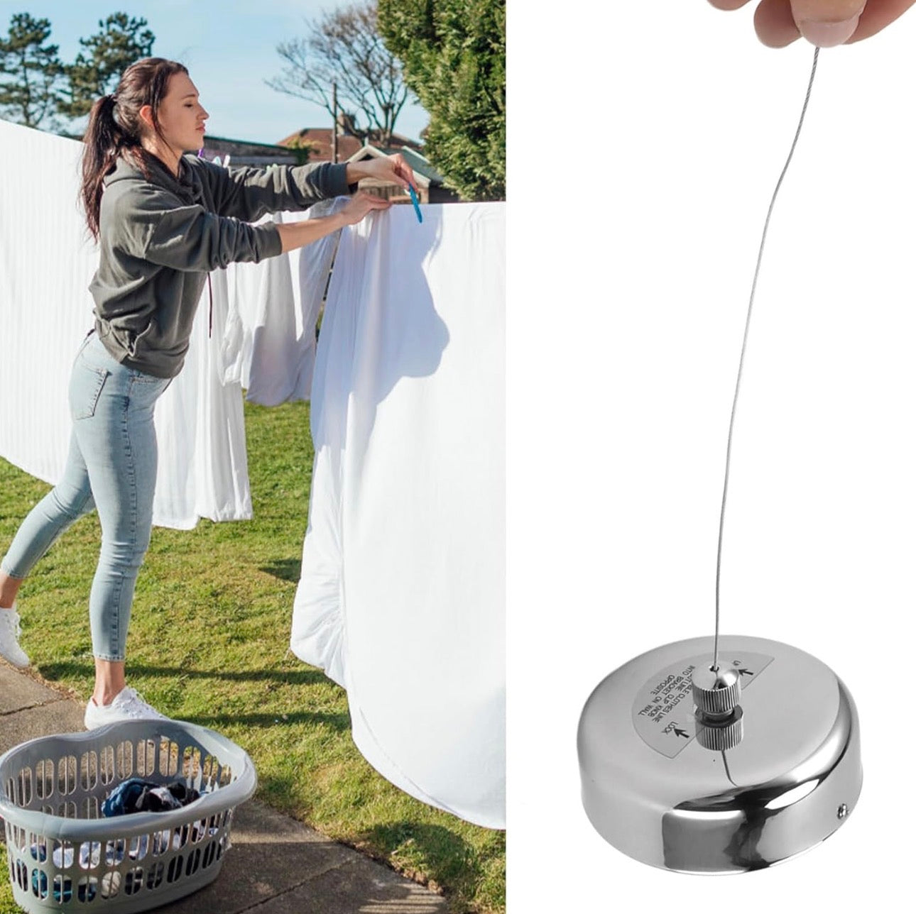 Seche linge retractable pour balcon 3M