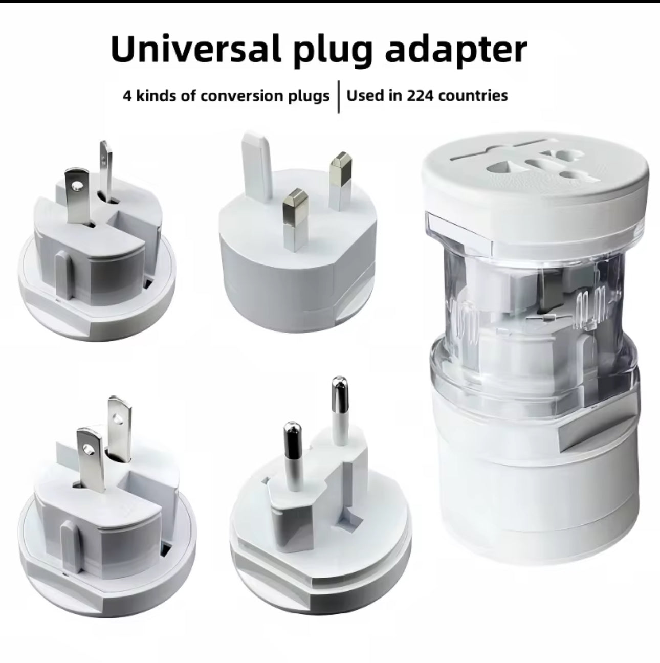 Adaptateur de Voyage Universel Tout-en-Un – Compatible Monde Entier