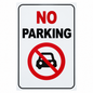 Plaque adhésive NO PARKING – 30 × 20 cm