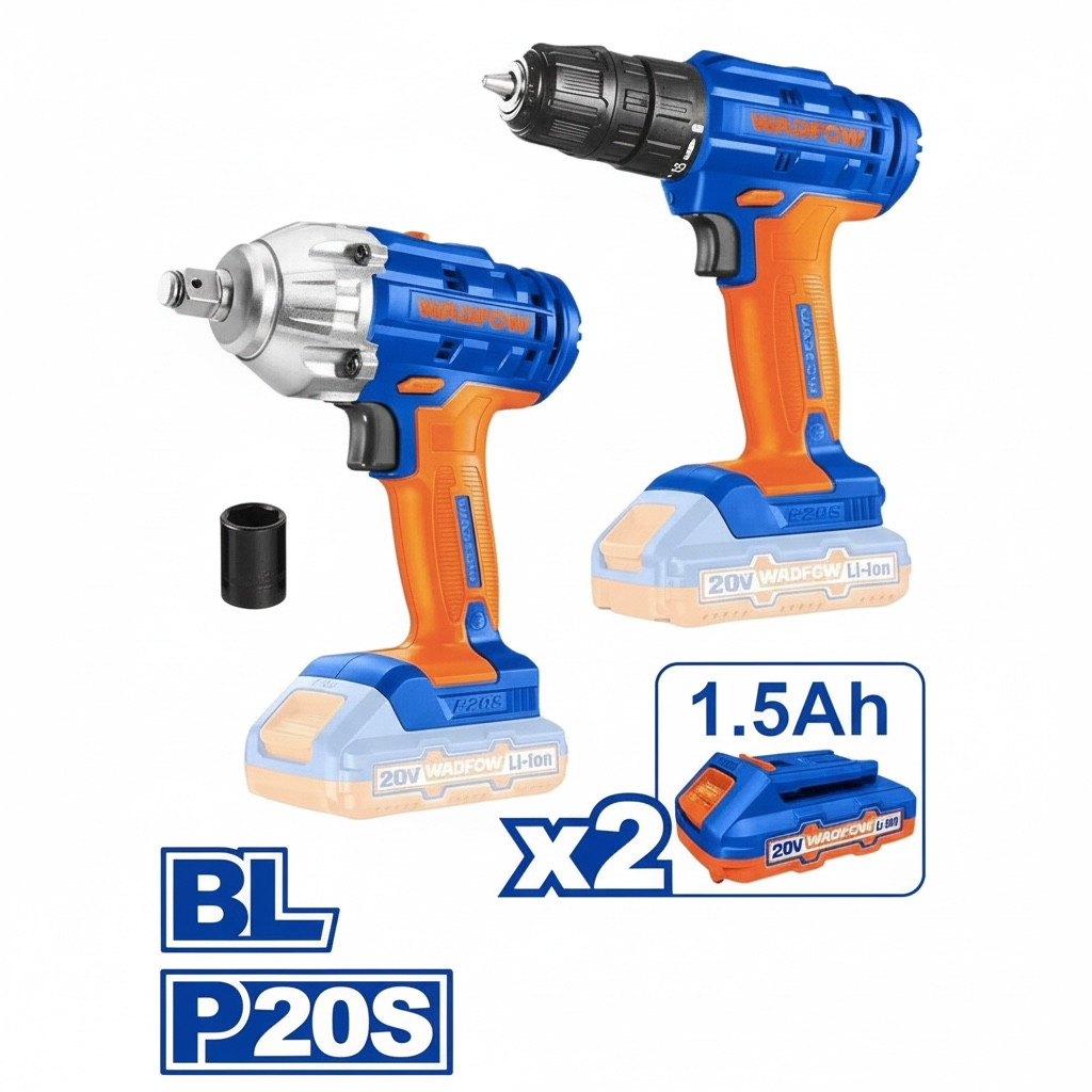 Kit Visseuse & Clé à Chocs Sans Fil 20V – WADFOW WCK2017