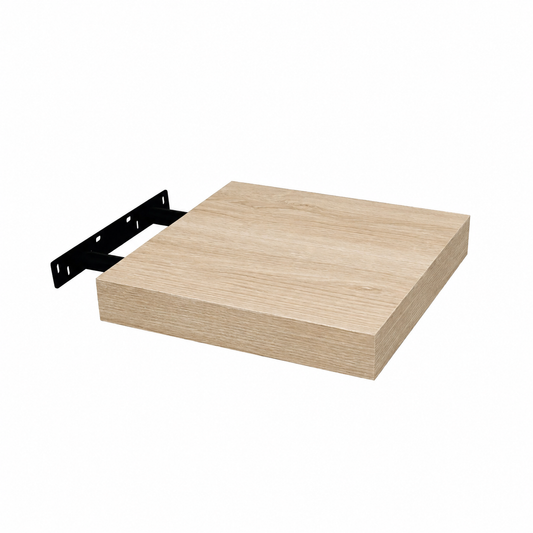 Étagère murale flottante bois chêne brossé 35x30cm – SQES Ariana Menzah 8 Tunisie