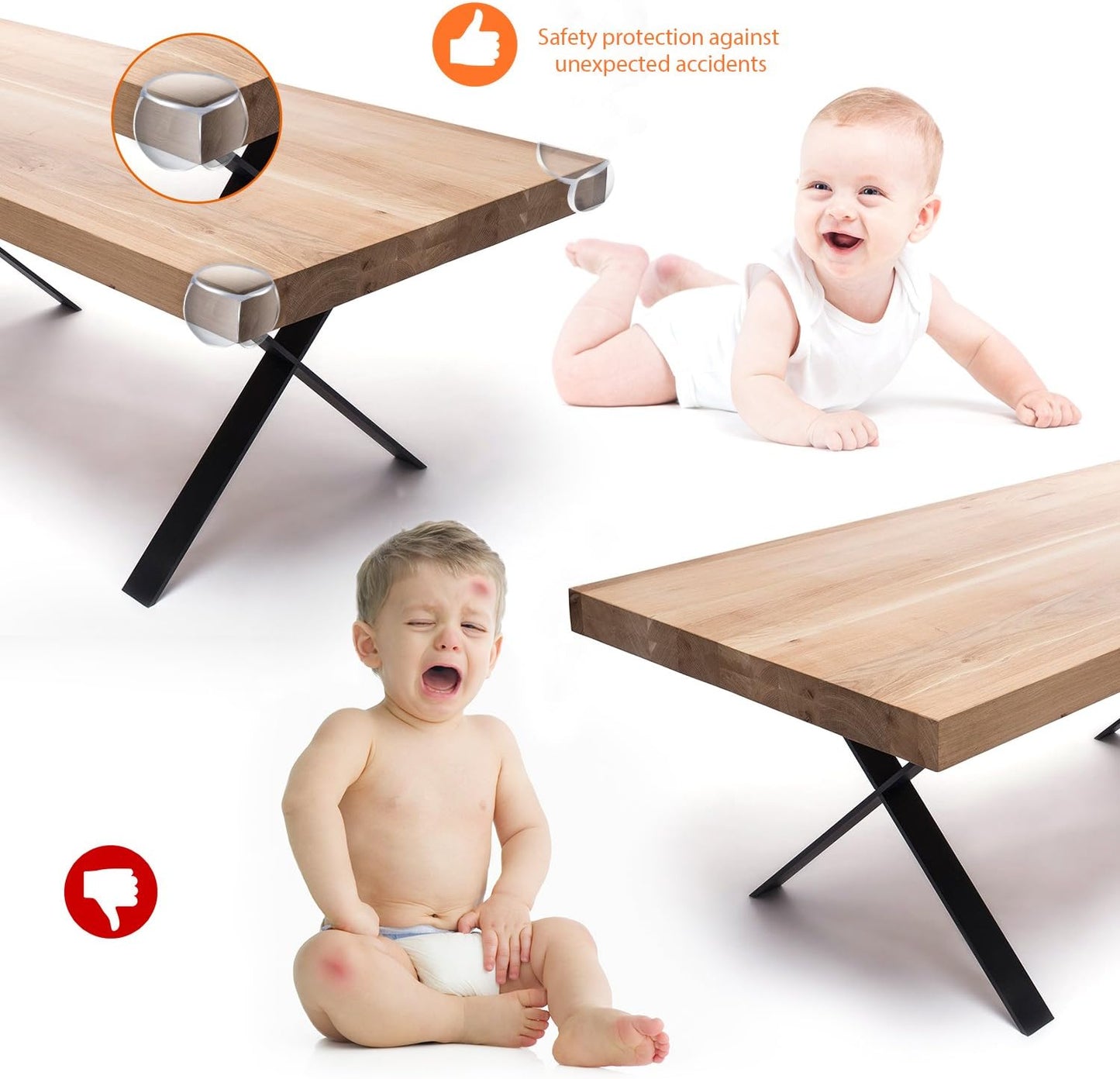 Protecteurs d'angle de table 4 pièces transparents sécurité bébé