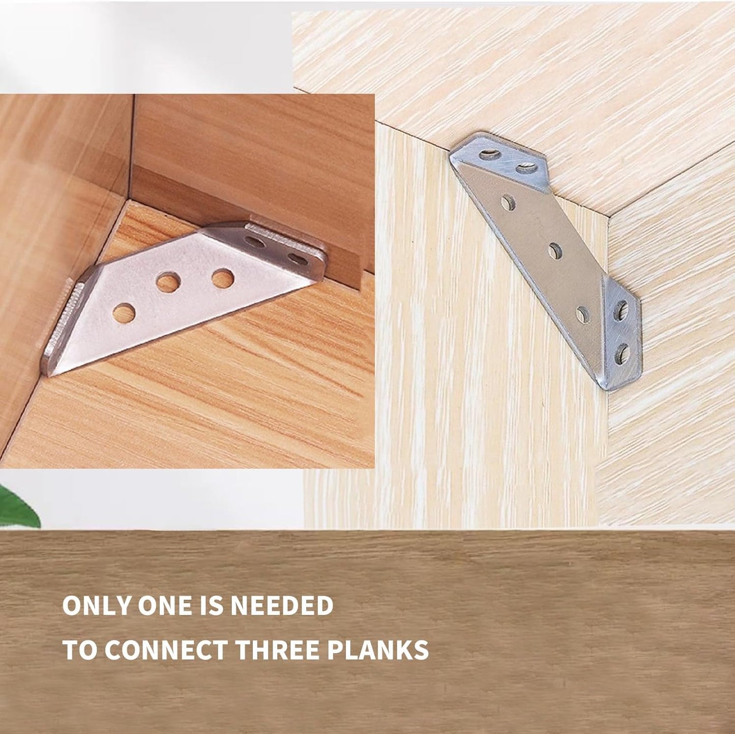 Lot de 12 Connecteurs d'Angle, équerre de réparation en acier