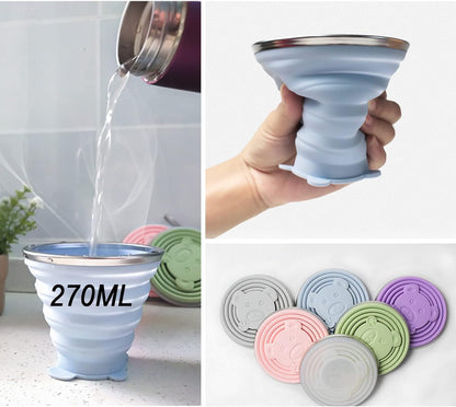 Tasse de Voyage Pliable de qualité Alimentaire Pratique 270 Ml